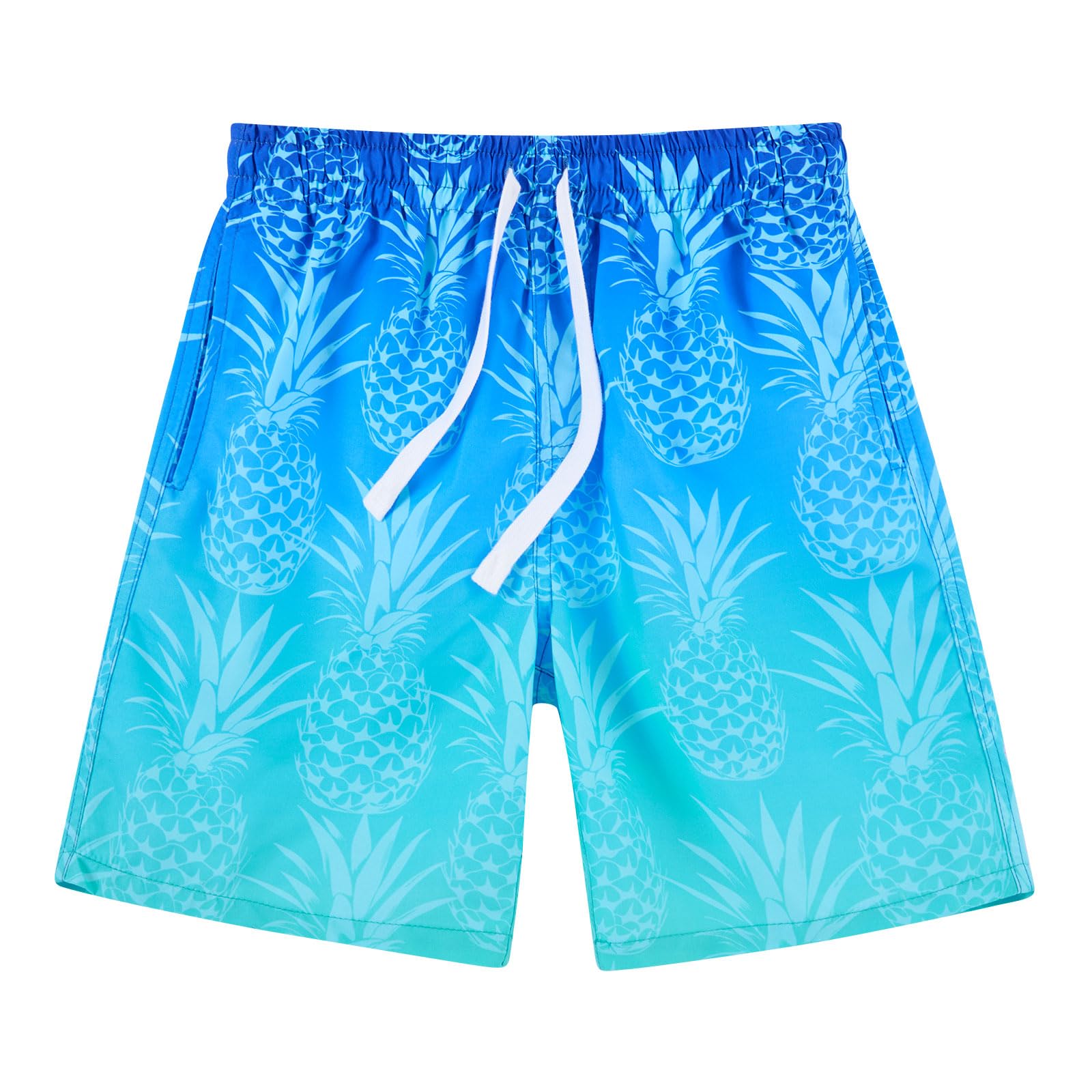 Cozople 7-16T Teen Boys Swim Trunks Quick Dry UPF 50+ Swimwear Bathing Suit for Big Boys Beach Swim Boards Shorts