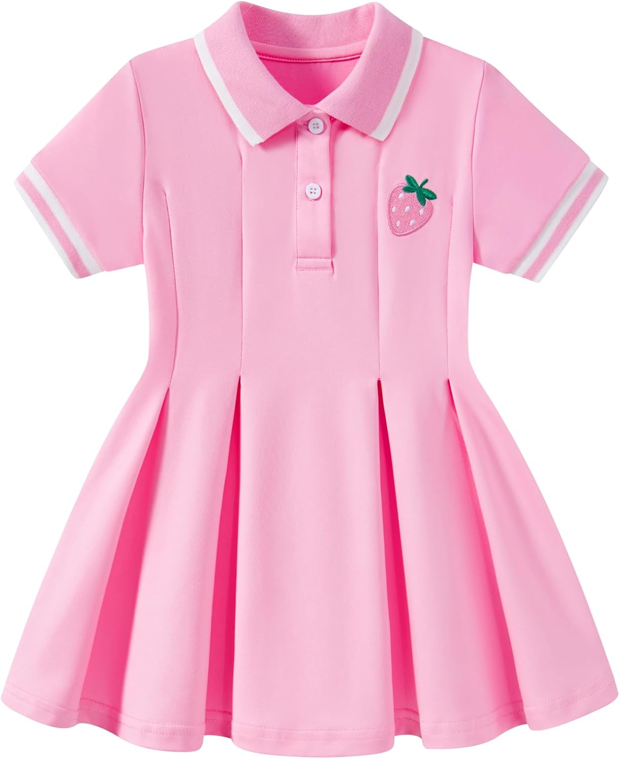 Move Dance Toddler Girls Dress Short Sleeve Polo Sundress Kids Summer Clothes School Casual Outfit 12M-5T
