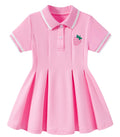 Move Dance Toddler Girls Dress Short Sleeve Polo Sundress Kids Summer Clothes School Casual Outfit 12M-5T