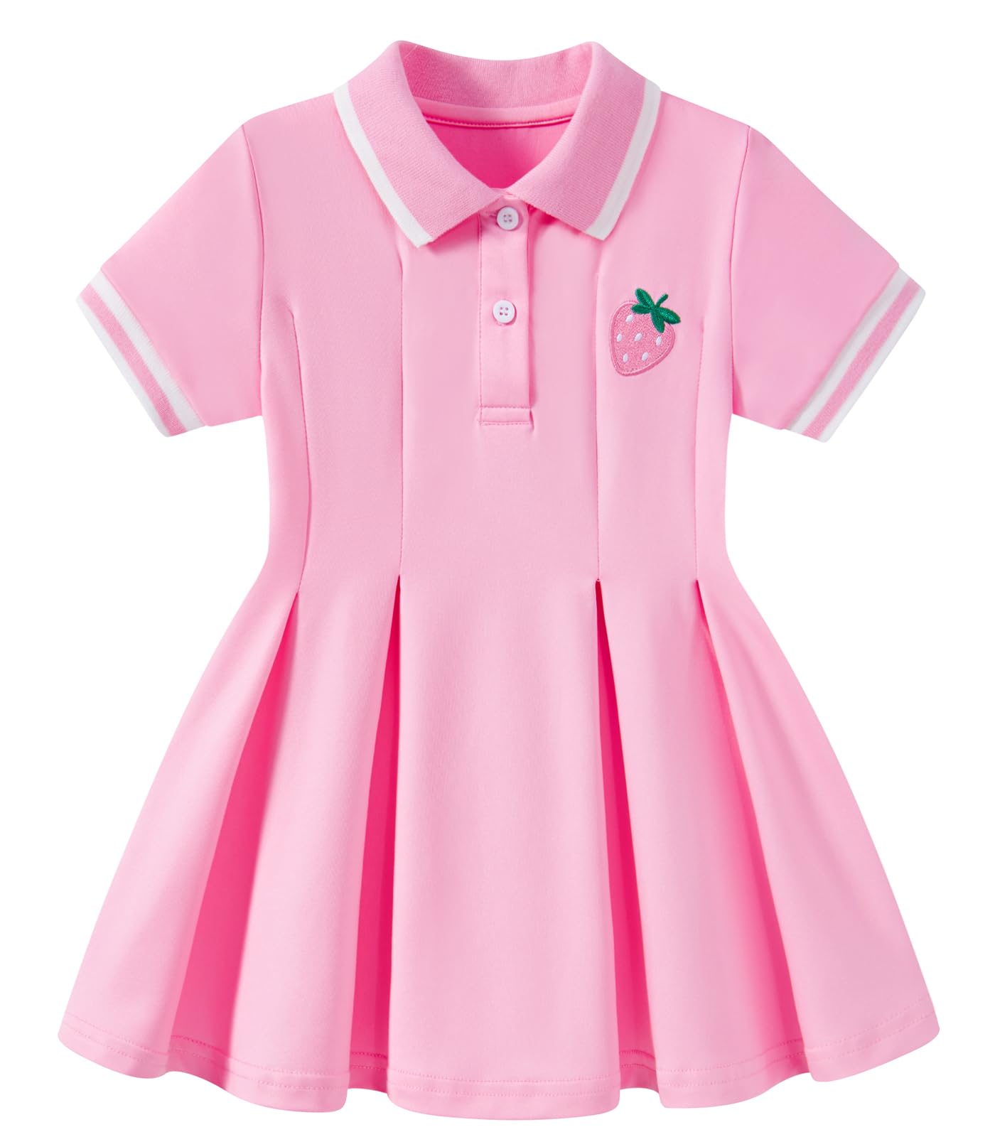 Move Dance Toddler Girls Dress Short Sleeve Polo Sundress Kids Summer Clothes School Casual Outfit 12M-5T