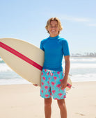 Cozople 7-20T Boys Swim Trunks with Compression Liner Big Boys Quick Dry Bathing Suit Stretch 2 in 1 Beach Swimming Shorts