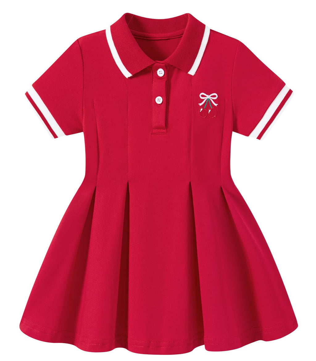 Move Dance Toddler Girls Dress Short Sleeve Polo Sundress Kids Summer Clothes School Casual Outfit 12M-5T