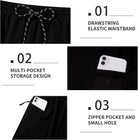 Cozople Mens Swim Trunks with Compression Liner 2 in 1 Quick Dry 9" Zipper Pockets Board Shorts for Surfing Beach Gym