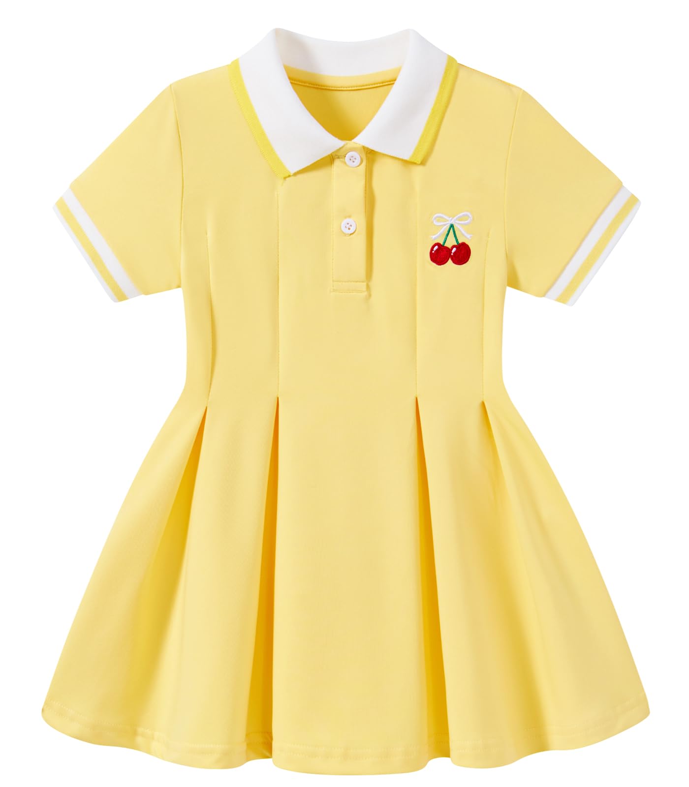 Move Dance Toddler Girls Dress Short Sleeve Polo Sundress Kids Summer Clothes School Casual Outfit 12M-5T