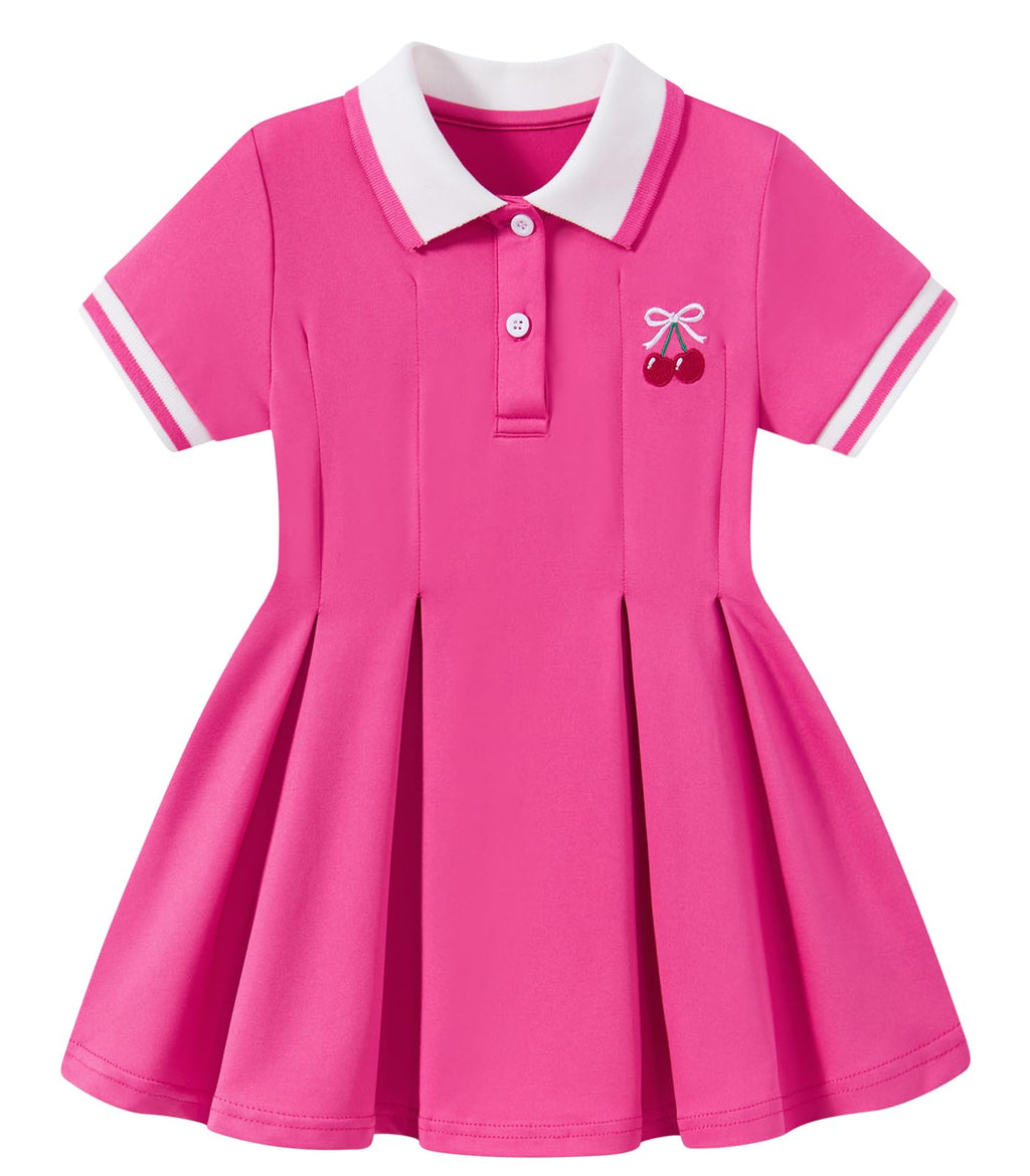 Move Dance Toddler Girls Dress Short Sleeve Polo Sundress Kids Summer Clothes School Casual Outfit 12M-5T