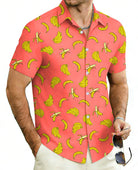Cozople Mens Hawaiian Shirt Summer 3D Print Casual Short Sleeve Button Down Shirts Fashion Beach Shirt for Holiday