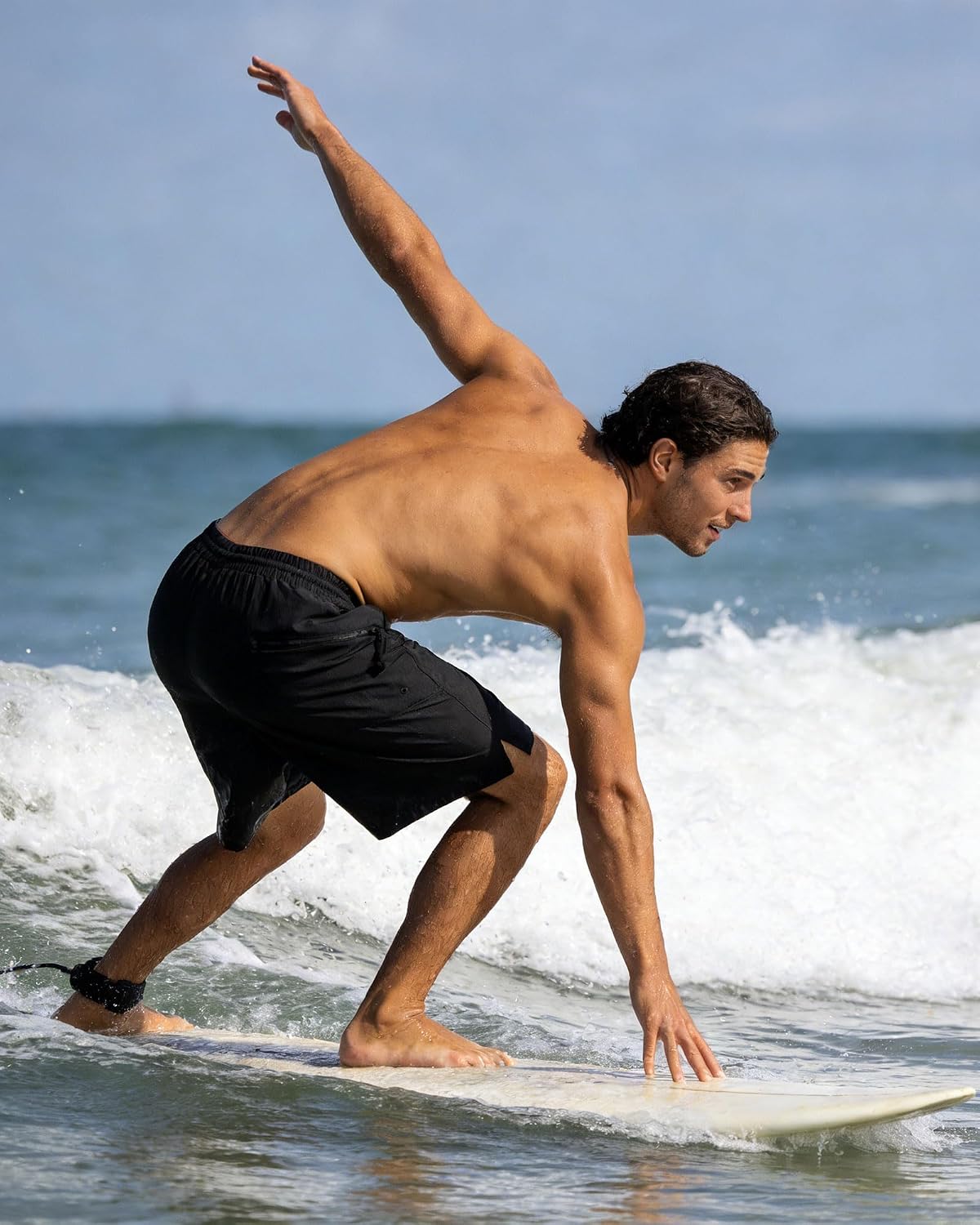 Cozople Mens Swim Trunks with Compression Liner 2 in 1 Quick Dry 9" Zipper Pockets Board Shorts for Surfing Beach Gym
