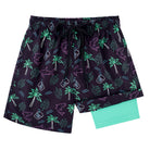 Cozople Boys Swim Trunks Compression Liner Swim Shorts Quick Dry Bathing Suit with Boxer Brief Swimwear 2-20T