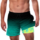 Cozople Men's Swim Trunks with Compression Liner 5.5" Inseam Quick Dry Bathing Suit Boxer Brief Lined Swim Shorts Swimwear