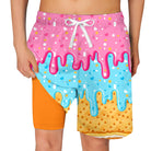 Cozople Boys Swim Trunks Compression Liner Swim Shorts Quick Dry Bathing Suit with Boxer Brief Swimwear 2-20T