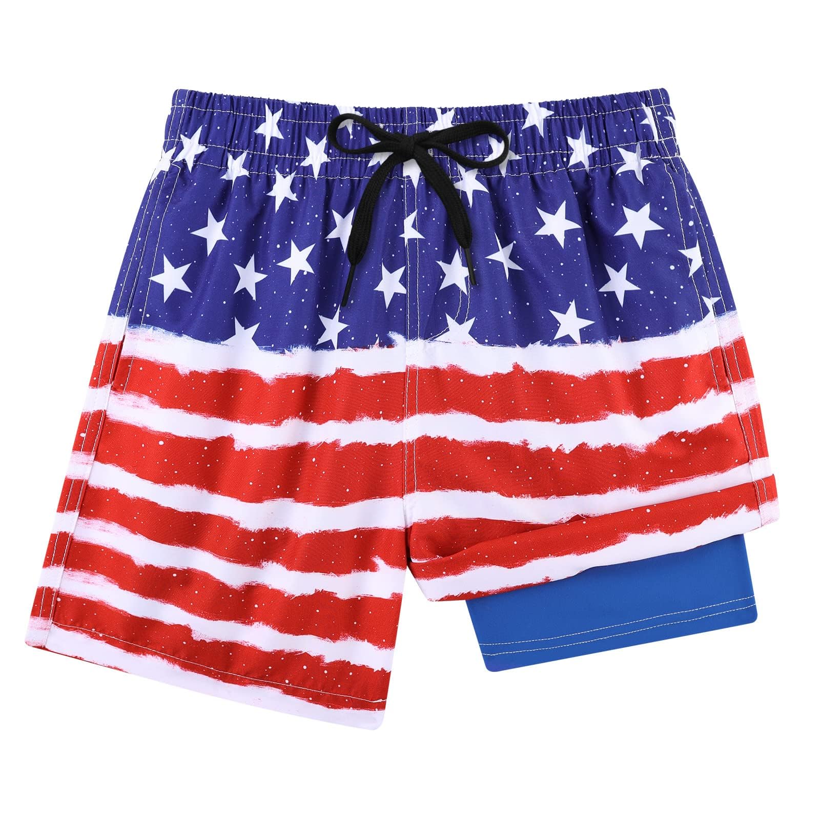 Cozople Boys Swim Trunks Compression Liner Swim Shorts Quick Dry Bathing Suit with Boxer Brief Swimwear 2-20T