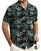 Cozople Mens Hawaiian Shirt Summer 3D Print Casual Short Sleeve Button Down Shirts Fashion Beach Shirt for Holiday