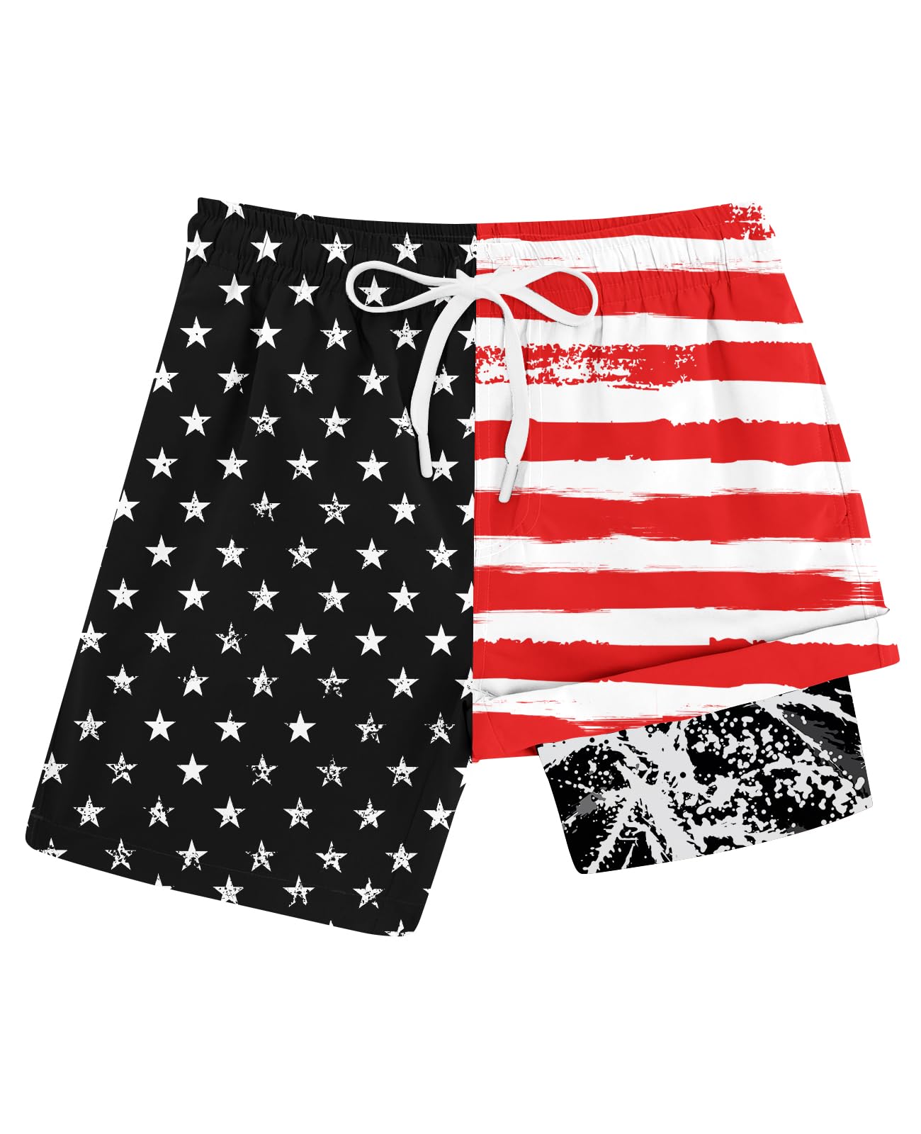 Cozople 7-20T Boys Swim Trunks with Compression Liner Big Boys Quick Dry Bathing Suit Stretch 2 in 1 Beach Swimming Shorts