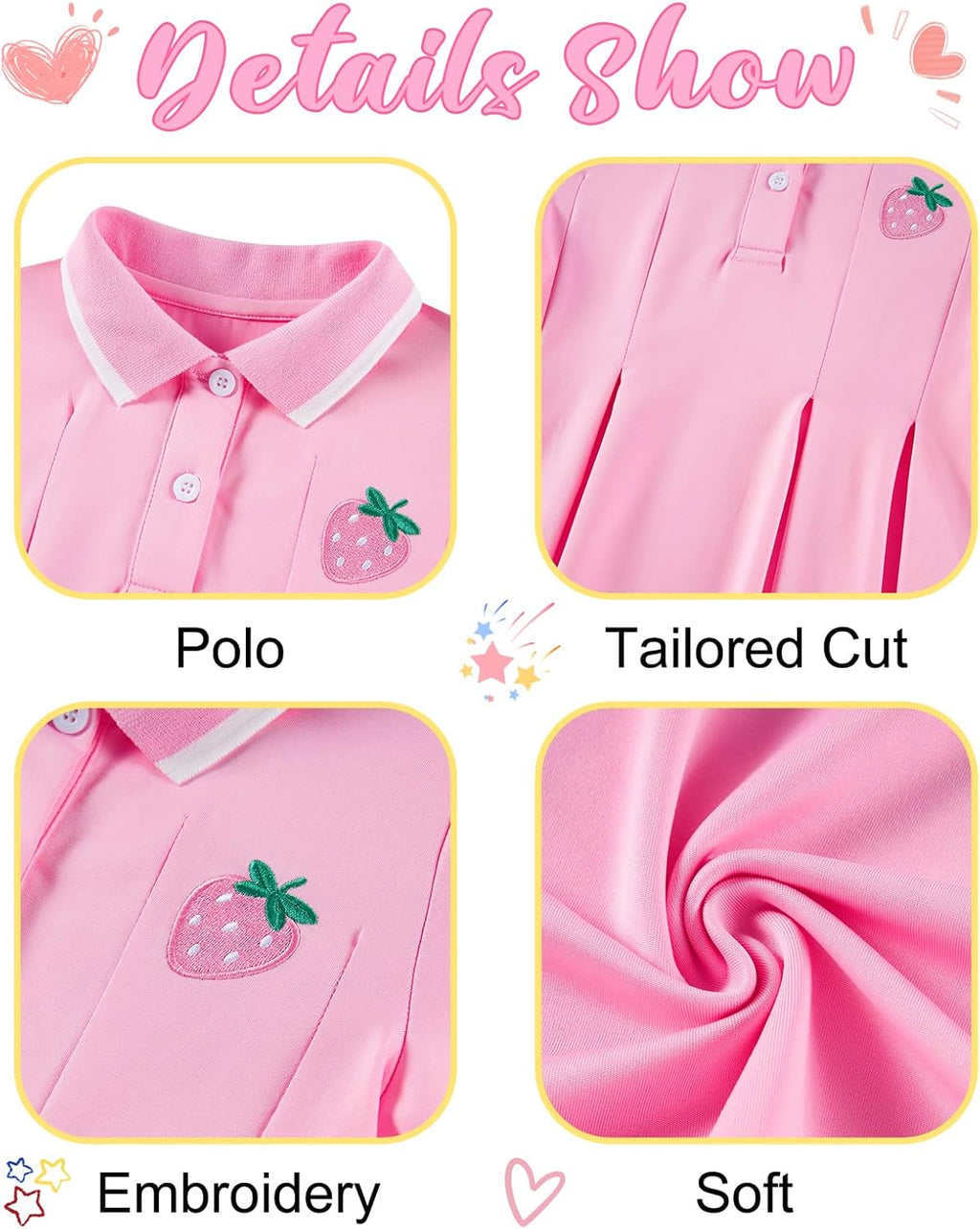 Move Dance Toddler Girls Dress Short Sleeve Polo Sundress Kids Summer Clothes School Casual Outfit 12M-5T