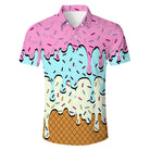 Cozople Mens Hawaiian Shirt Summer 3D Print Casual Short Sleeve Button Down Shirts Fashion Beach Shirt for Holiday