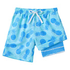 Cozople 7-20T Boys Swim Trunks with Compression Liner Big Boys Quick Dry Bathing Suit Stretch 2 in 1 Beach Swimming Shorts
