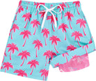 Cozople 7-20T Boys Swim Trunks with Compression Liner Big Boys Quick Dry Bathing Suit Stretch 2 in 1 Beach Swimming Shorts