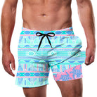 Cozople Men's Swim Trunks with Compression Liner 5.5" Inseam Quick Dry Bathing Suit Boxer Brief Lined Swim Shorts Swimwear