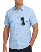 Cozople Mens Button Down Short Sleeve Sun Protection Fishing Shirts UPF 50+ Cooling Quick Dry Hiking Shirt for Travel Safari