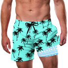 Cozople Men's Swim Trunks with Compression Liner 5.5" Inseam Quick Dry Bathing Suit Boxer Brief Lined Swim Shorts Swimwear