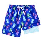 Cozople 7-20T Boys Swim Trunks with Compression Liner Big Boys Quick Dry Bathing Suit Stretch 2 in 1 Beach Swimming Shorts