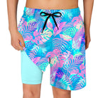 Cozople Boys Swim Trunks Compression Liner Swim Shorts Quick Dry Bathing Suit with Boxer Brief Swimwear 2-20T