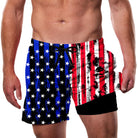 Cozople Men's Swim Trunks with Compression Liner 5.5" Inseam Quick Dry Bathing Suit Boxer Brief Lined Swim Shorts Swimwear